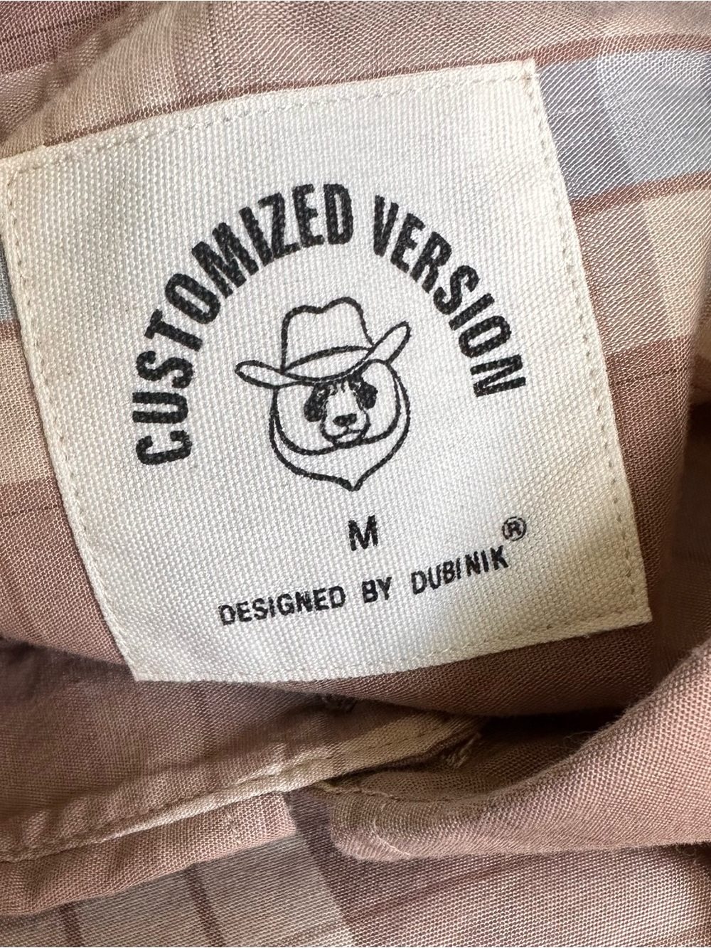 Casual Plaid Button-Down Shirt in Taupe Blue - Unbranded - Picture 6 of 7